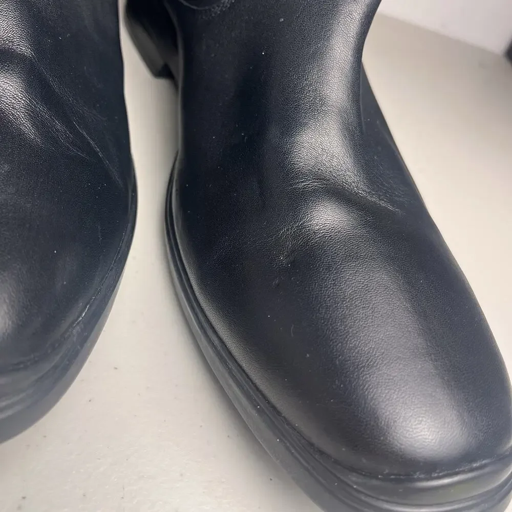 Cole Haan Black Leather Waterproof Side Zip Boots NikeAir Sole Men's 11M C09035
